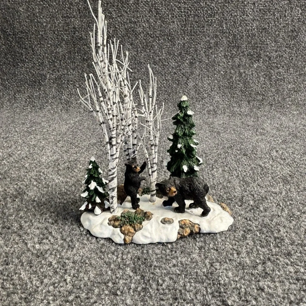 Department 56 Village Accessories Bears in the Birch released 98 Retired 2003